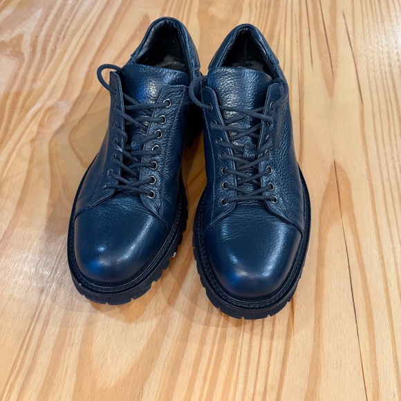 BALDININI made in Italy MEN'S DEEP BLUE LEATHER BOOTIE eu sz 42 - Picture 6 of 7